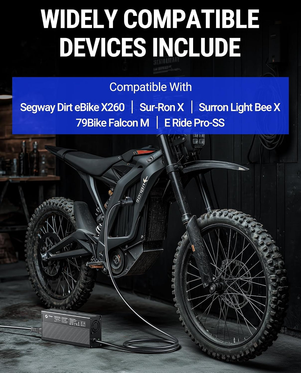 67.2V 7A Charger for Talaria Sting 4000 Series X3 L1E X3C MX3/MX4,3-Prong Power Supply with Cooling Fan,Efficient for Bike