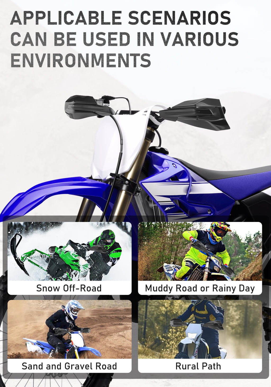Universal 7/8" 22mm and 1 1/8" 28mm Handle Bar Hand Guards CNC Bracket for Dirt Bike Motocross ATV Scooter for CRF KLX KX LTR TRX SX SXF EXC XCW Grizzly Hawk 250 Bicycles-Red