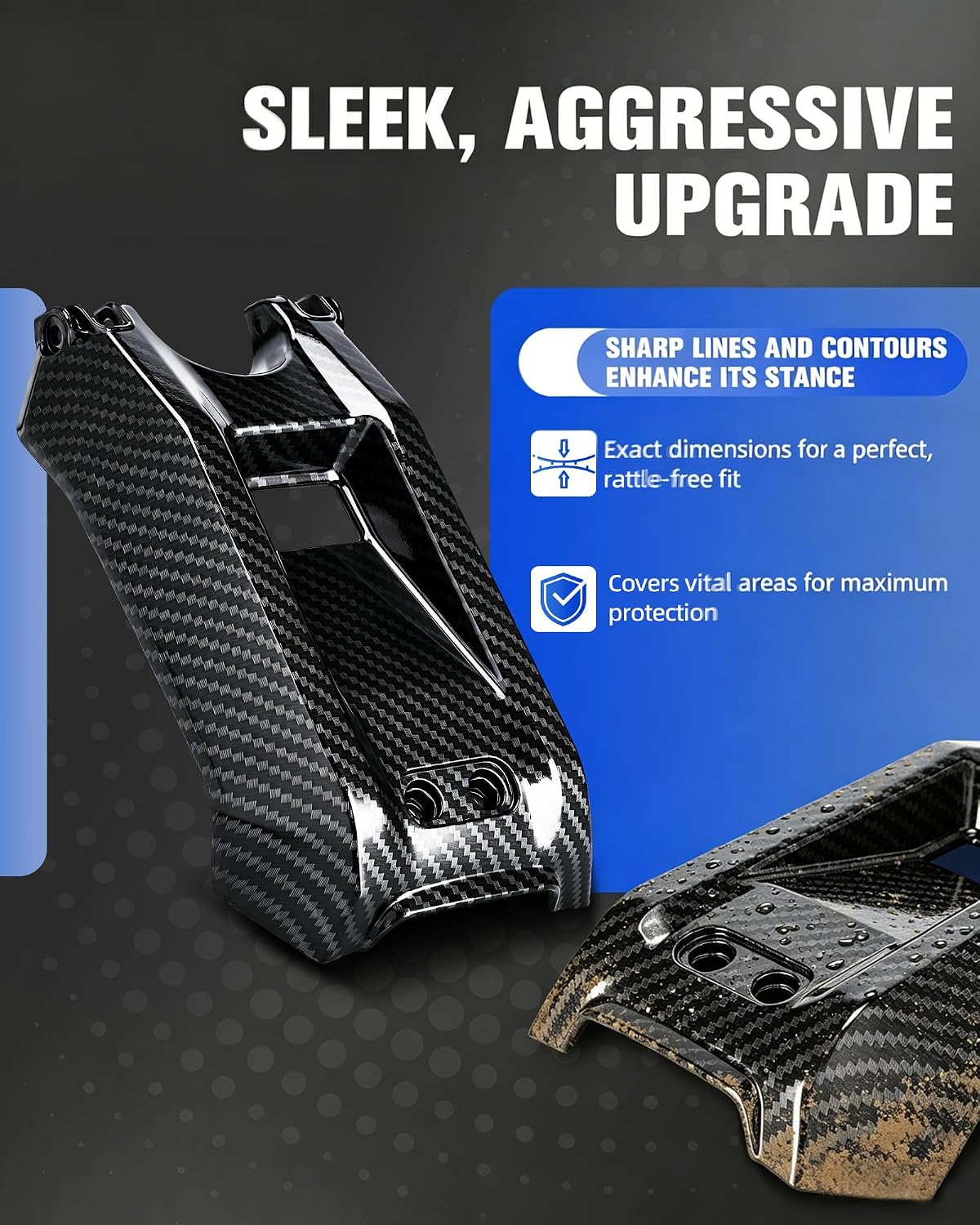 Battery Cover for Surron LBX, Electric Dirt Bike Battery Cover Lid Warp for Sur Ron Light Bee X/S Imitation Carbon Fiber,PP Material