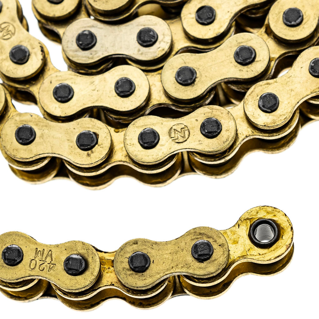 NICHE Gold 420 X-Ring Chain 108 Links with Connecting Master Link