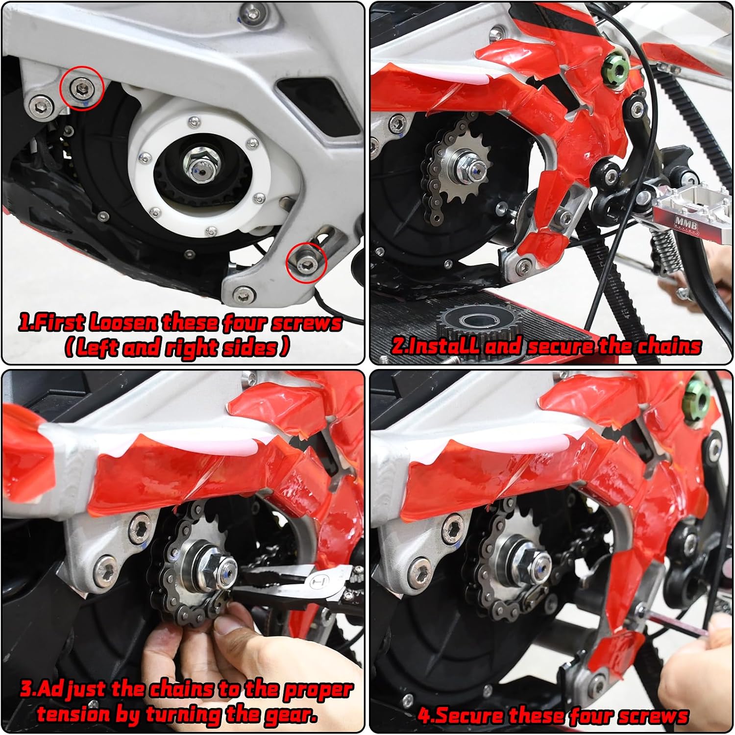 Drive Sprocket Chain Combo,Gear Chain Set for Surron Light Bee X,Segway X160/260,420 Chain 30 13 Tooth Rear Front Sprocket,Chain Sprocket Conversion Kit for Modified Dirt Bike and Replacement