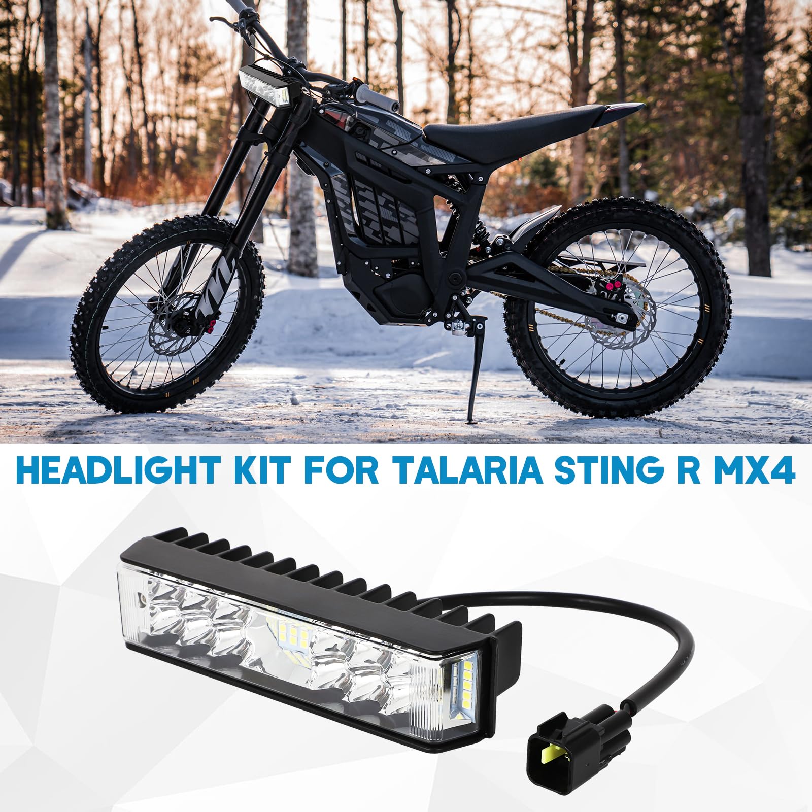 Headlight Kill Switch kits for Talaria Sting R MX4 Plug and Play Help Save Battery with Blue led Halo and Plugs Headlight On/Off Switch