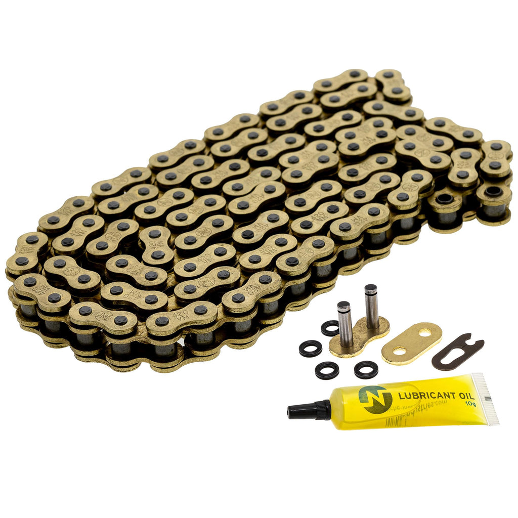 NICHE Gold 420 X-Ring Chain 108 Links with Connecting Master Link