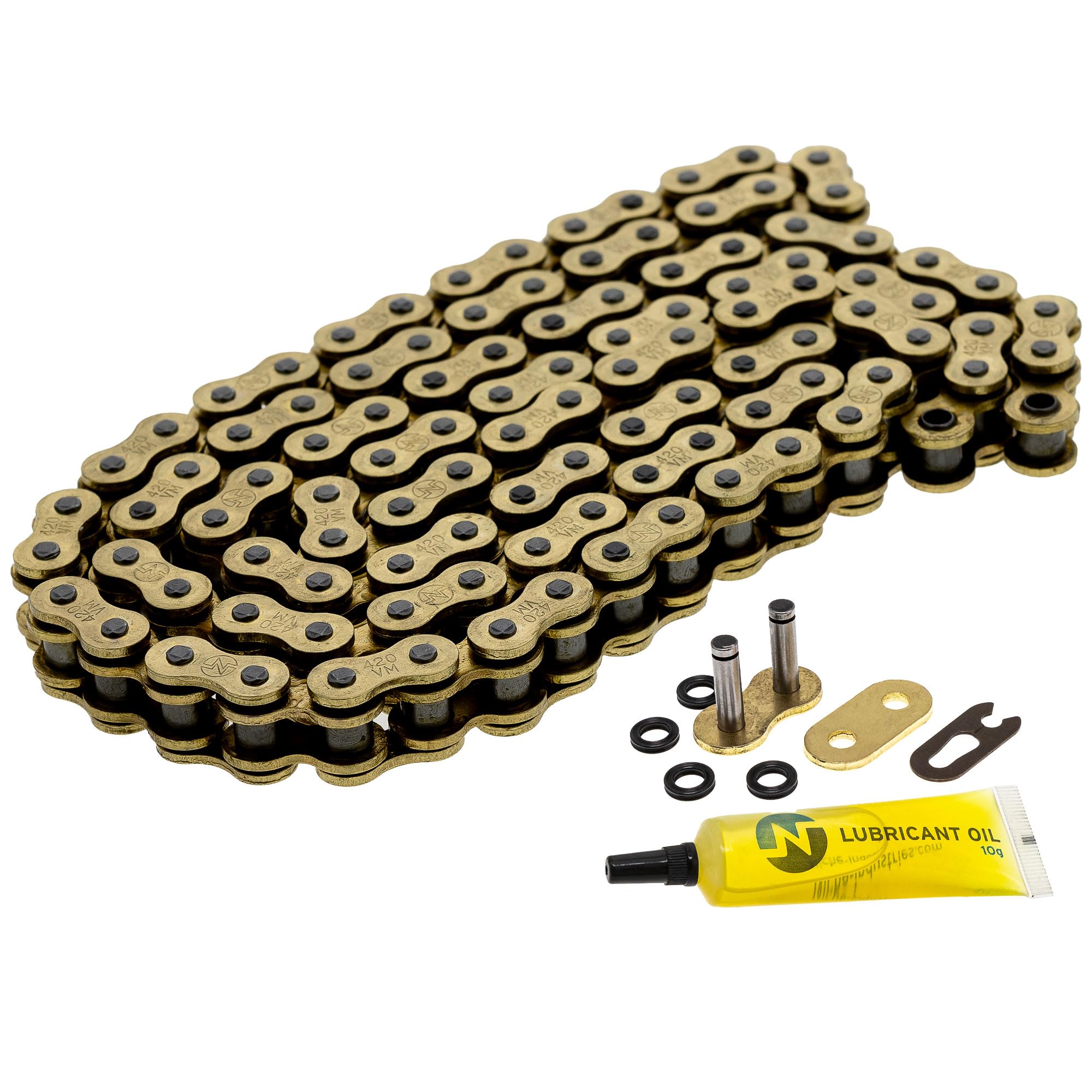 NICHE Gold 420 X-Ring Chain 108 Links with Connecting Master Link