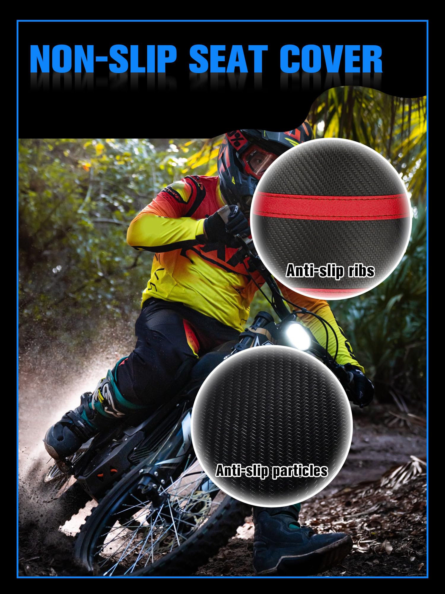 Dirt Bike Seat Cover Ribbed Soft Seat Cover for Talaria XXX X3 Electric Dirt Bike Ebike Red