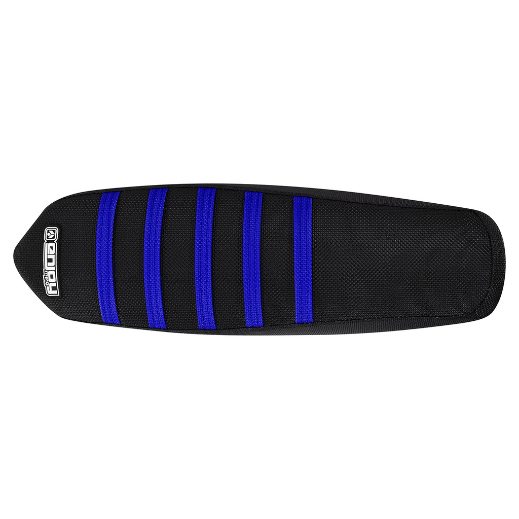 Enjoy Mfg Ribbed Seat Cover - Compatible with Talaria Sting Electric Motorcycle #362 (Black w/Light Blue Ribs)