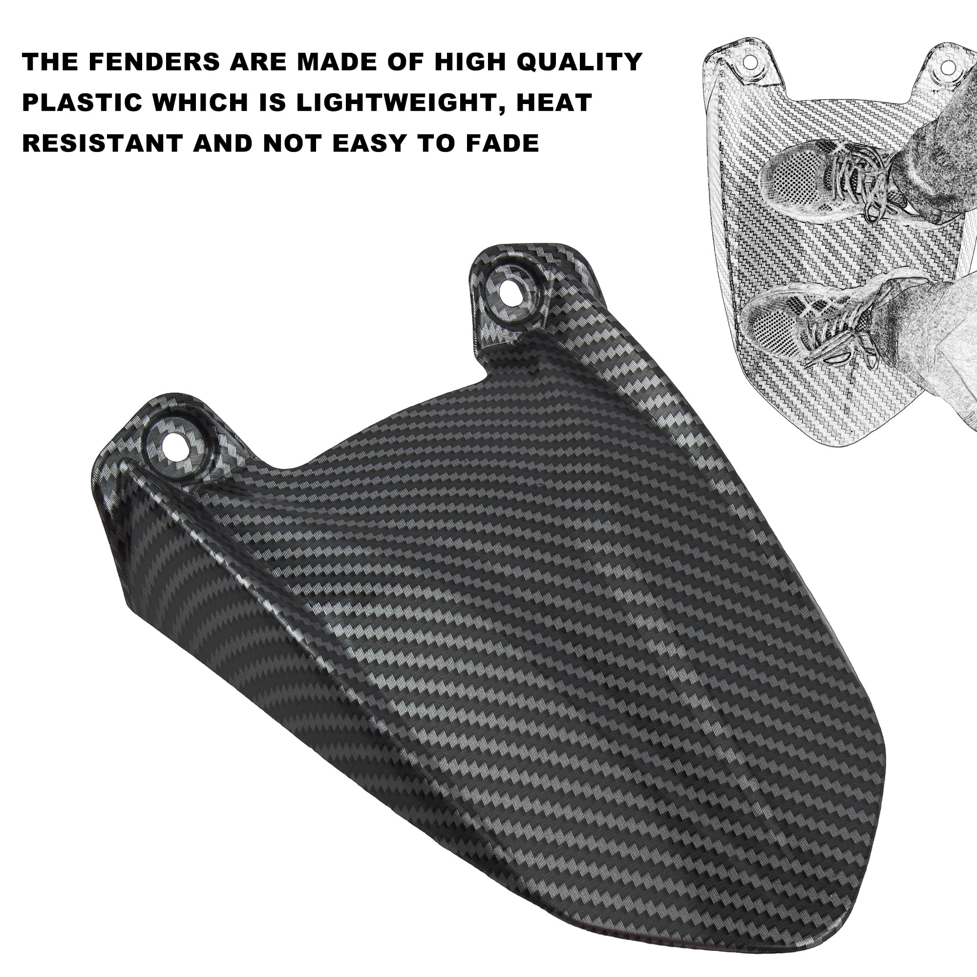 Short Rear Fender Protector,Talaria Rear Mudguard For MX3 MX4 Electric Dirt Bike EBike - Carbon Fiber