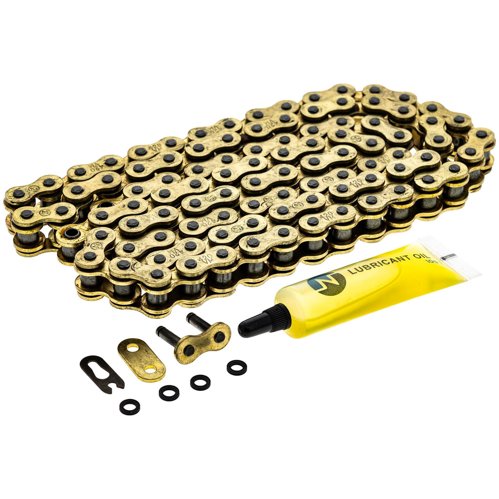 NICHE Gold 420 X-Ring Chain 108 Links with Connecting Master Link