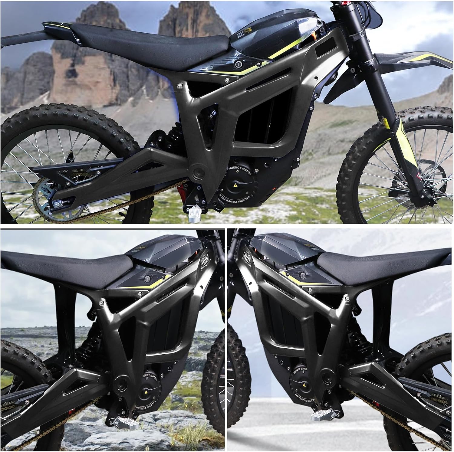 Body Frame Protective Cover for Talaria Sting MX3 MX4 MX4 MX5 EVO/EXPE Protective Case,Body Frame Protector Guard Sticker, E-Bike Accessoires for Talaria(Shiny Black)