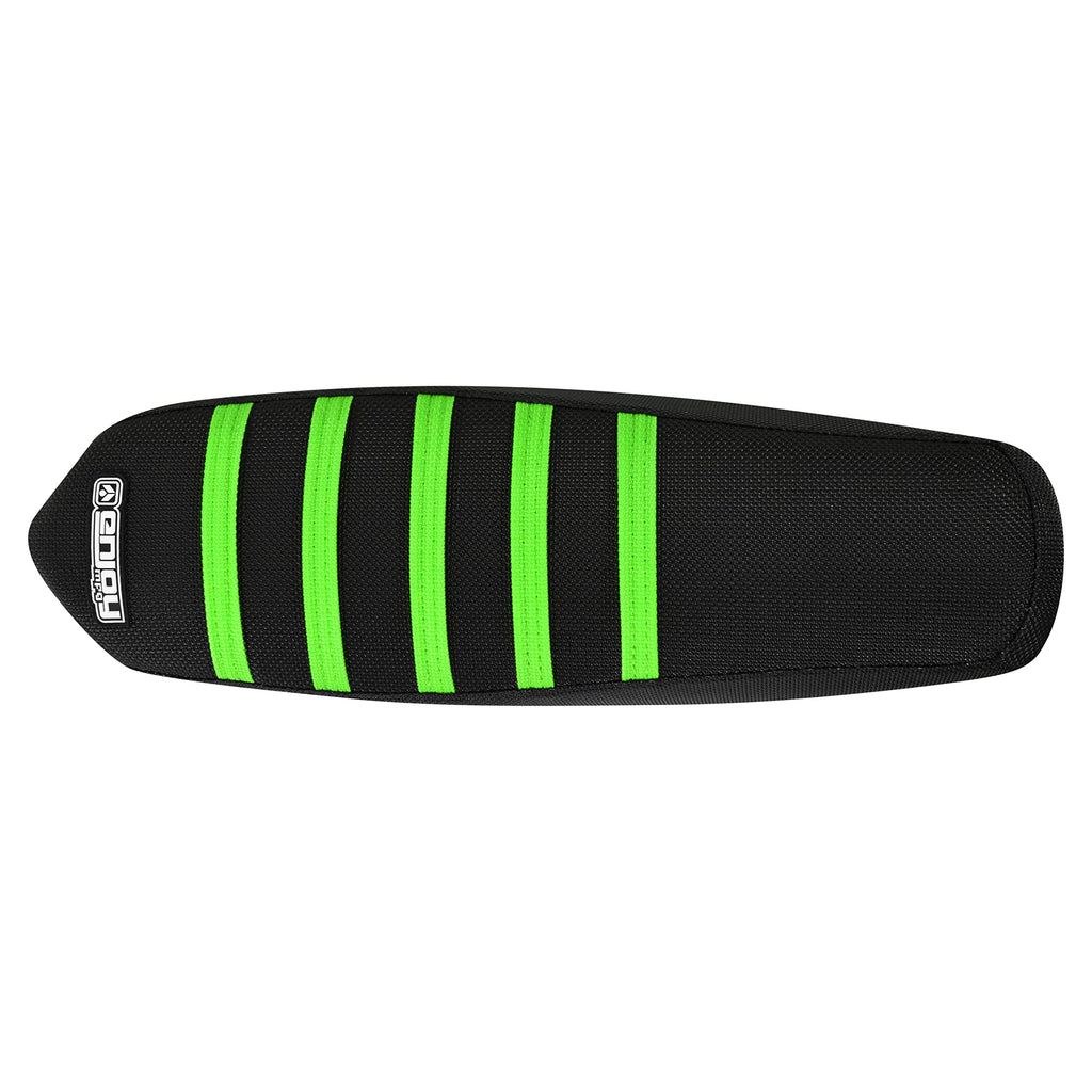 Enjoy Mfg Ribbed Seat Cover - Compatible with Talaria Sting Electric Motorcycle #362 (Black w/Light Blue Ribs)