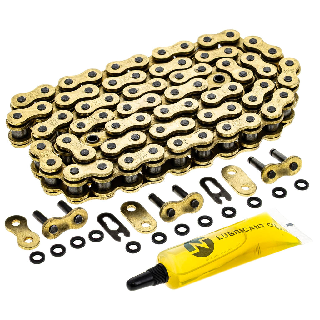 NICHE Gold 420 X-Ring Chain 108 Links with Connecting Master Link