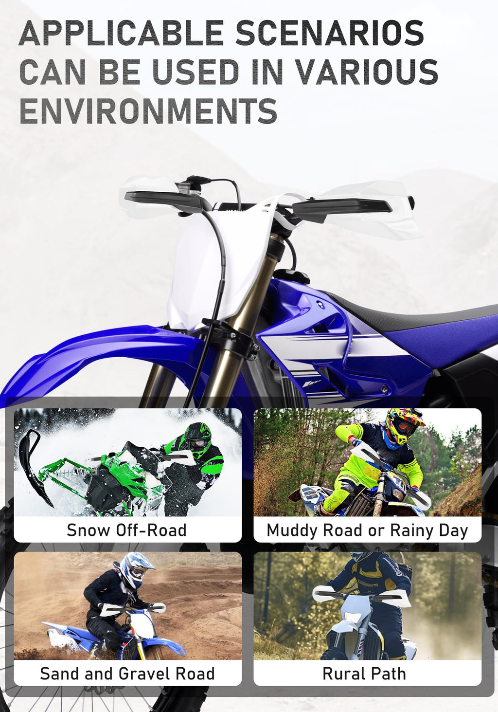 Universal 7/8" 22mm and 1 1/8" 28mm Handle Bar Hand Guards CNC Bracket for Dirt Bike Motocross ATV Scooter for CRF KLX KX LTR TRX SX SXF EXC XCW Grizzly Hawk 250 Bicycles-Red