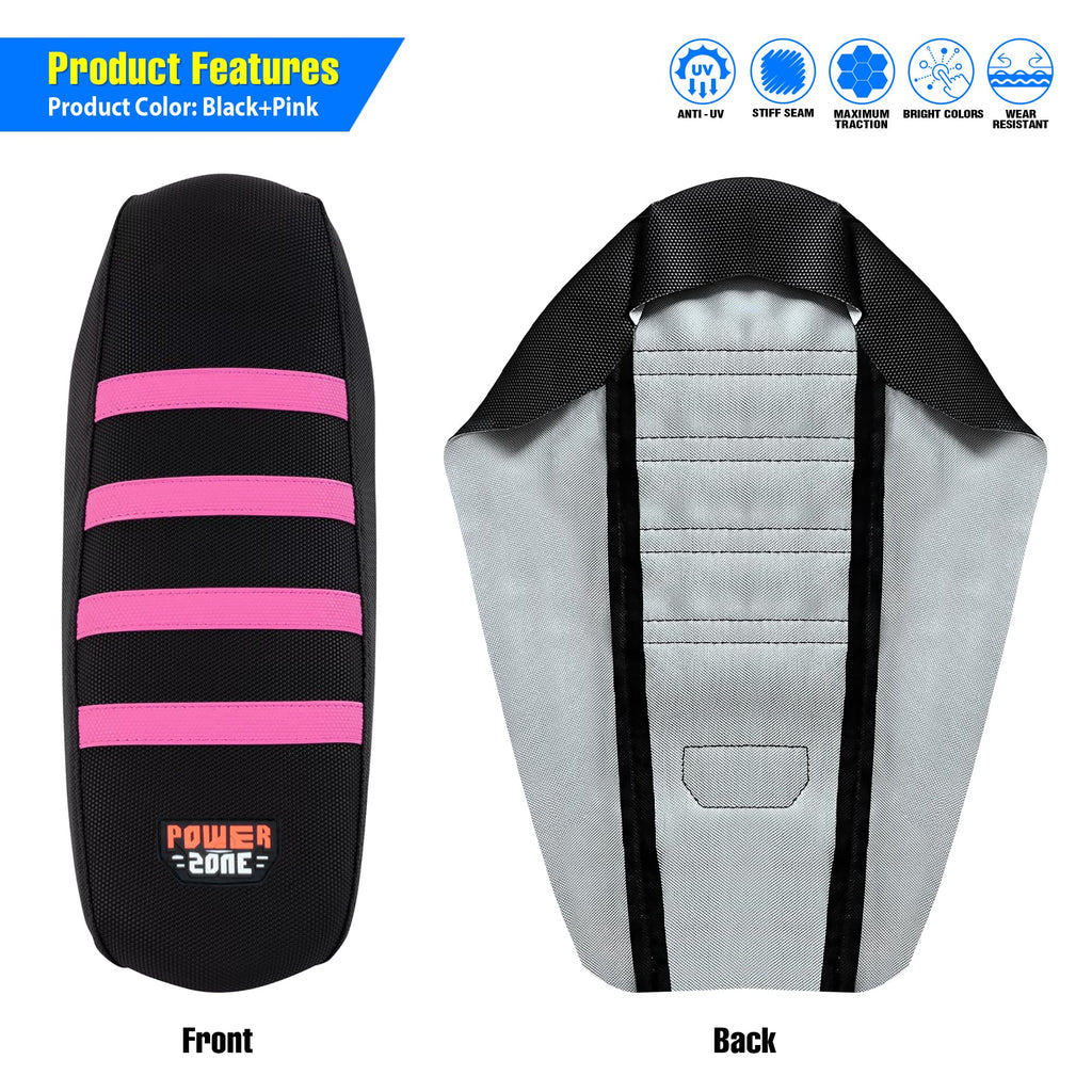 Gripper Dirt Bike Seat Cover for Sur Ron Light Bee X/S, Motorcycle Electric Bike Seat Covers (Black-White)