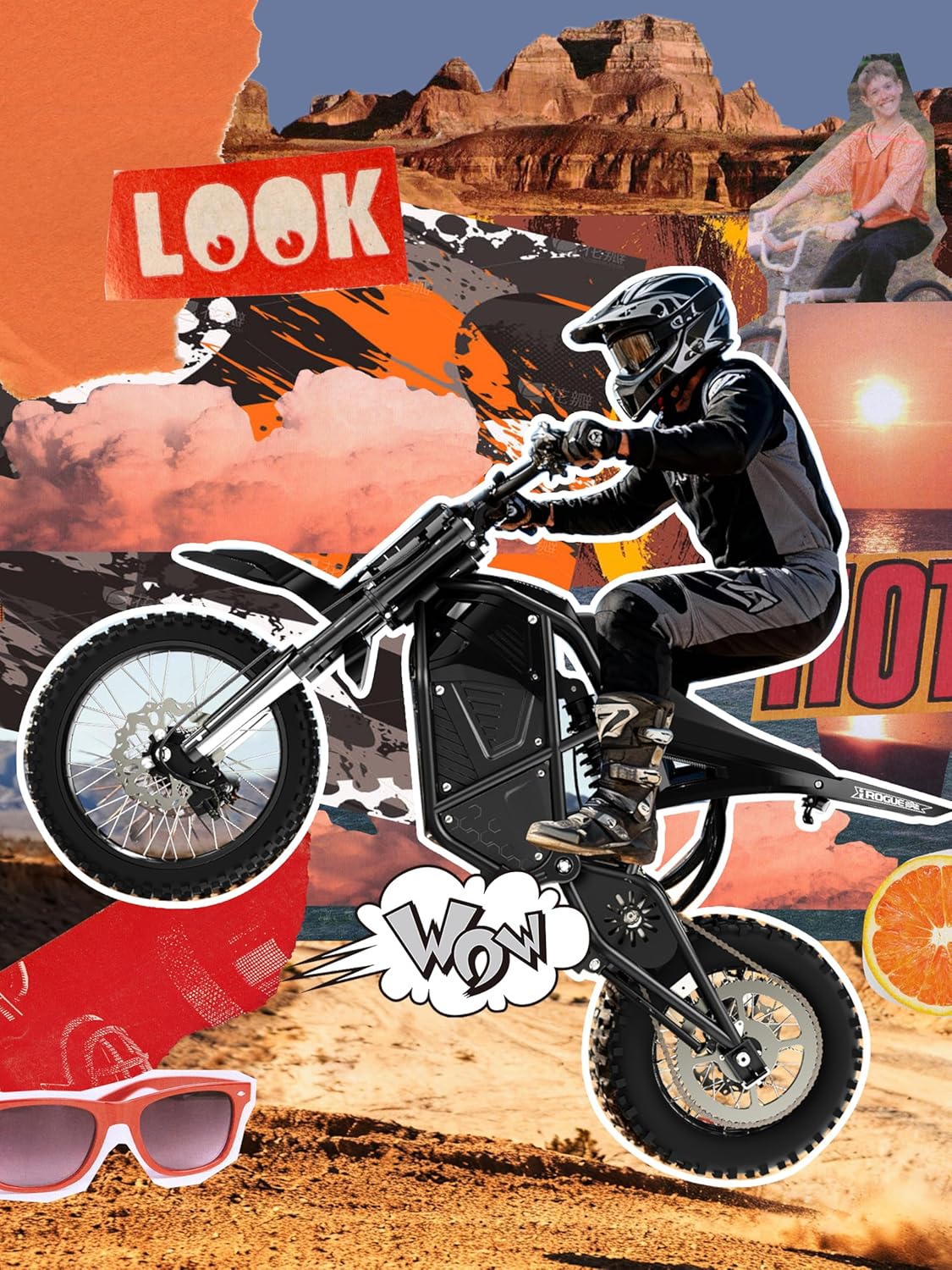 ESKUTE Electric Dirt Bike for Teens Adults, Mid-Drive Motor 3500W Peak, Electric Motorcycle 48V23Ah Battery, Hydraulic Disc Brake，53Mile,38mph, Hydraulic Nitrogen Dual Shock Absorbers,Black