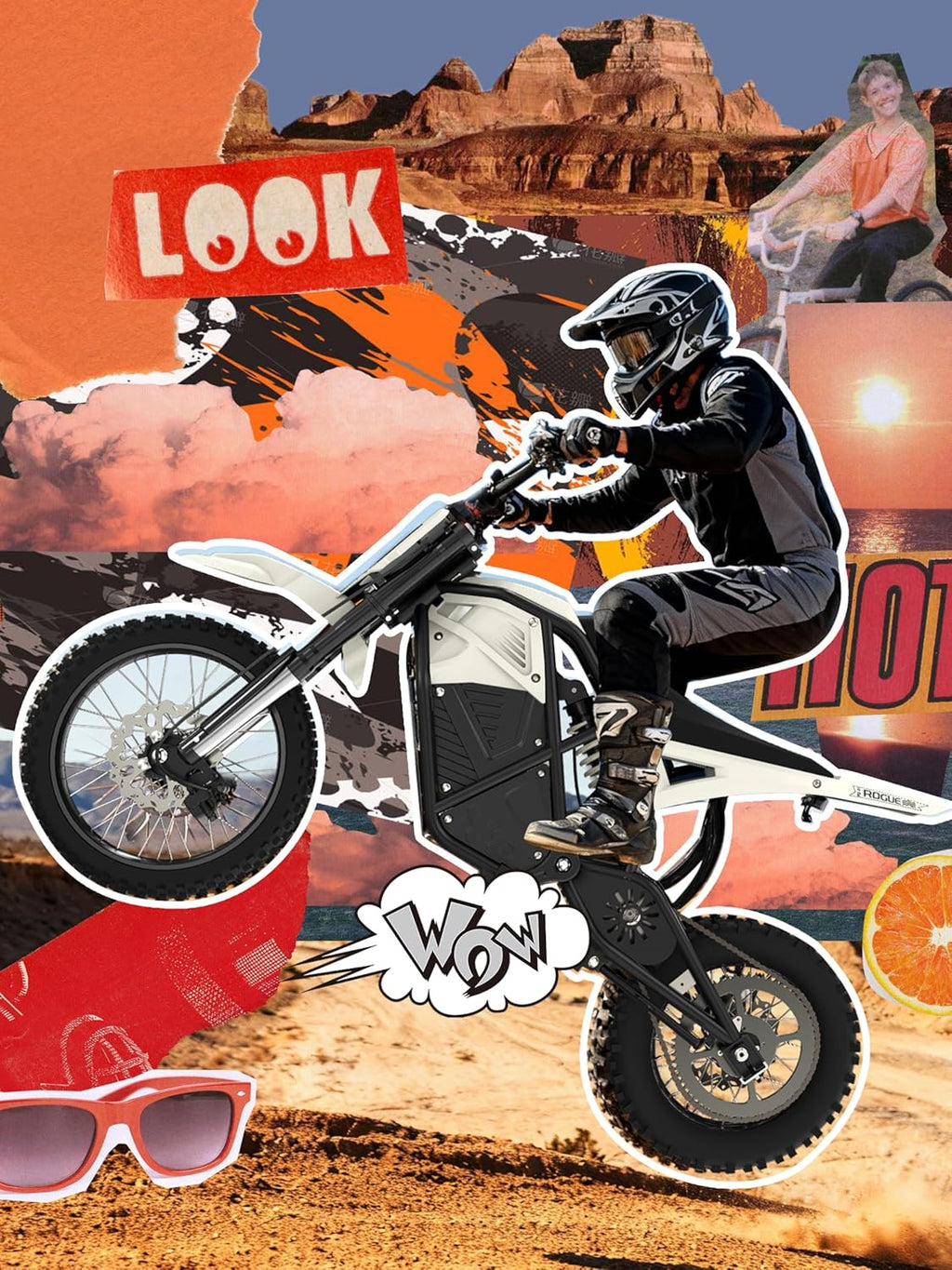 ESKUTE Electric Dirt Bike for Teens Adults, Mid-Drive Motor 3500W Peak, Electric Motorcycle 48V23Ah Battery, Hydraulic Disc Brake，53Mile,38mph, Hydraulic Nitrogen Dual Shock Absorbers,Black