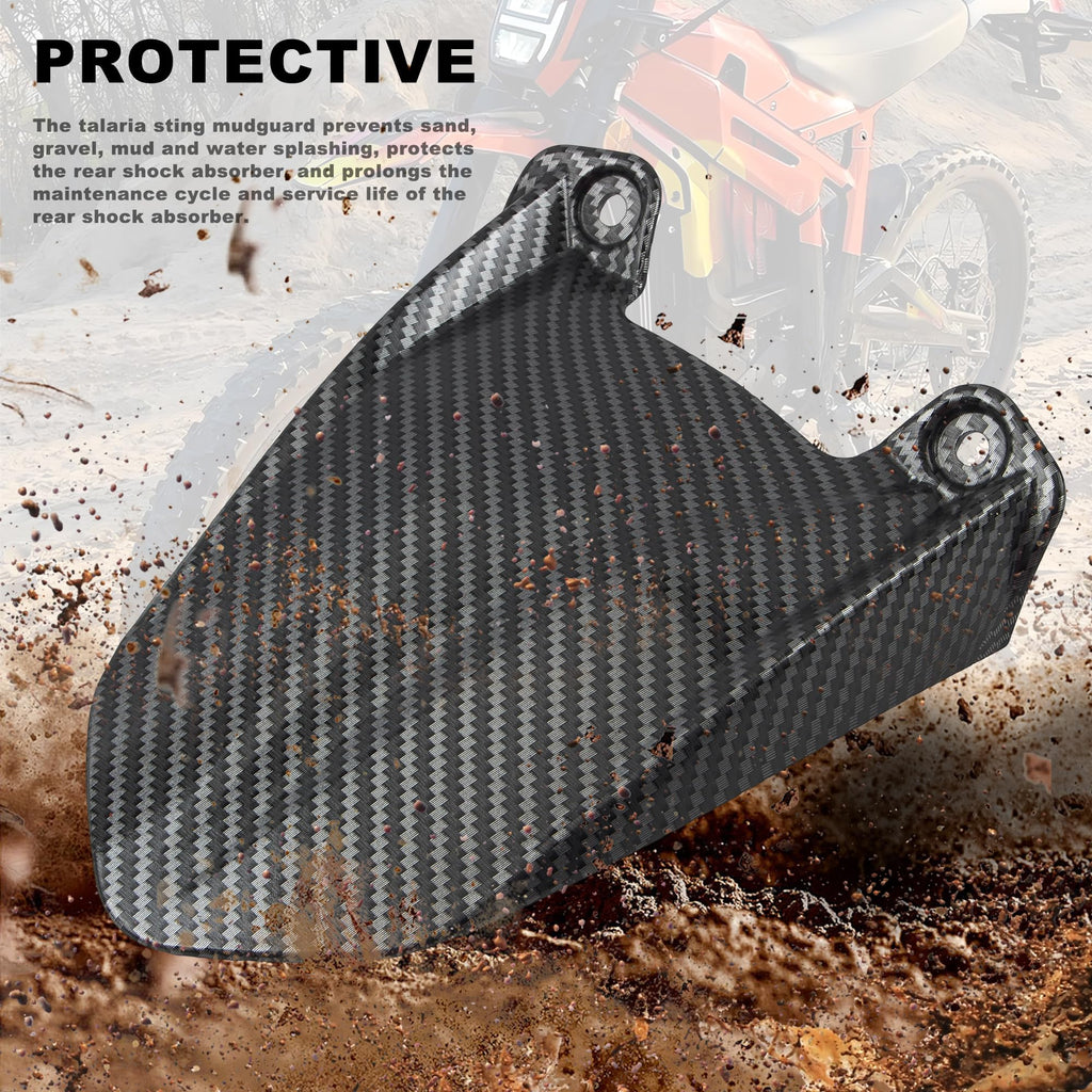 Short Rear Fender Protector,Talaria Rear Mudguard For MX3 MX4 Electric Dirt Bike EBike - Carbon Fiber